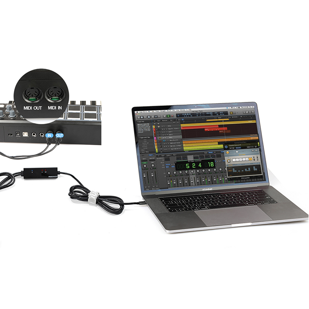 Audio Music Hub - Cavo On-The-Go Midi Hub da tipo