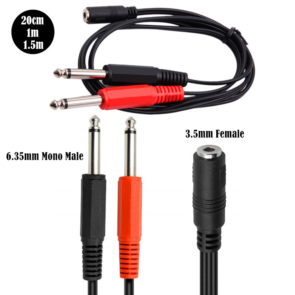 Audio Music Splitter - Cavo adattatore da 6,35 mm maschio