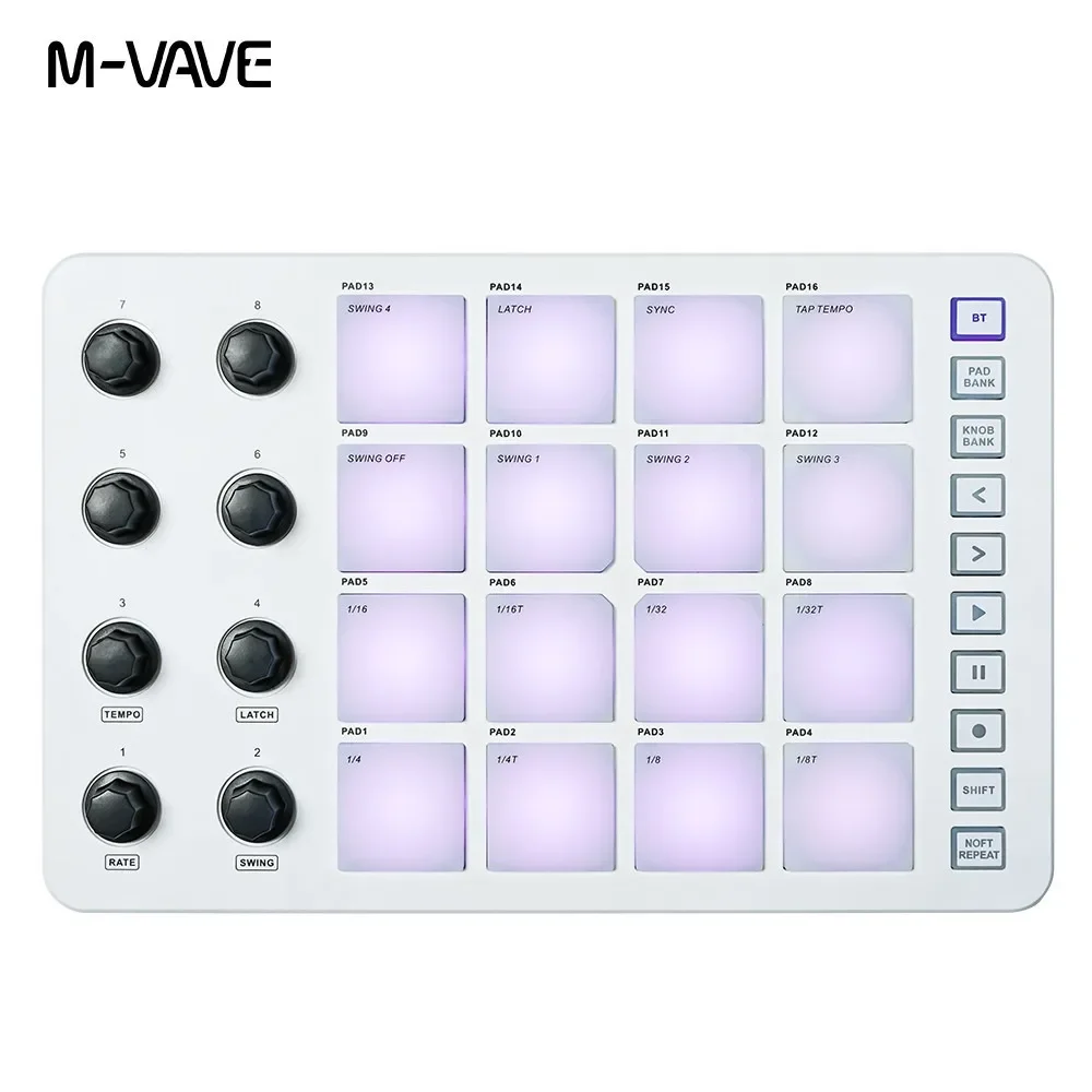 Midi Controller Pad - M-VAVE SMC-PAD Launch Pad USB-C interfaccia