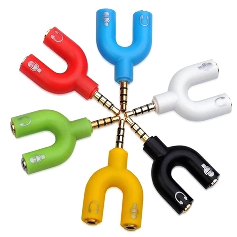 Audio Music Splitter - 1PC Doppio 3.5MM Tipo U Adattatore