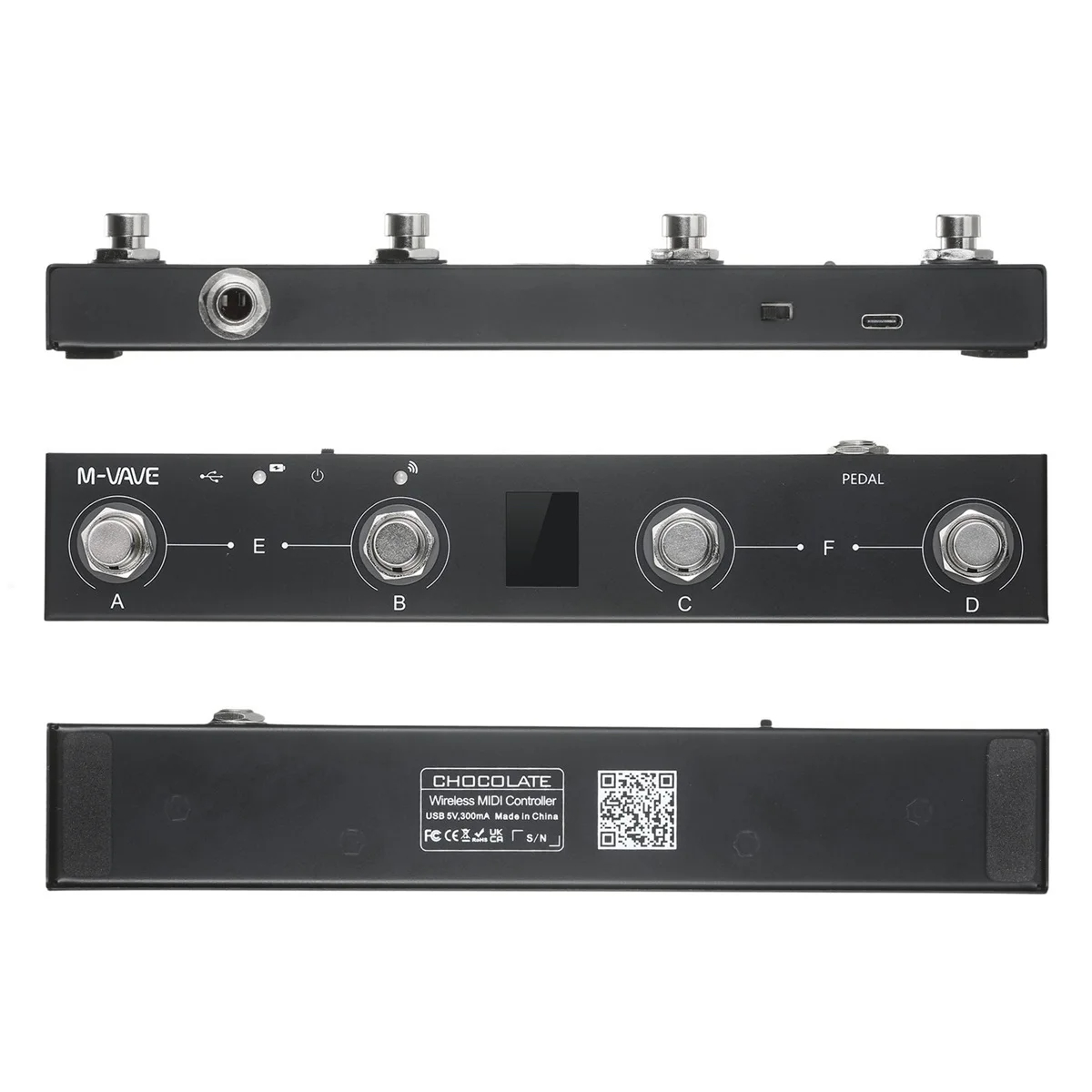Midi Controller Pad - M-VAVE Controller piede MIDI Bluetooth cioccolato,