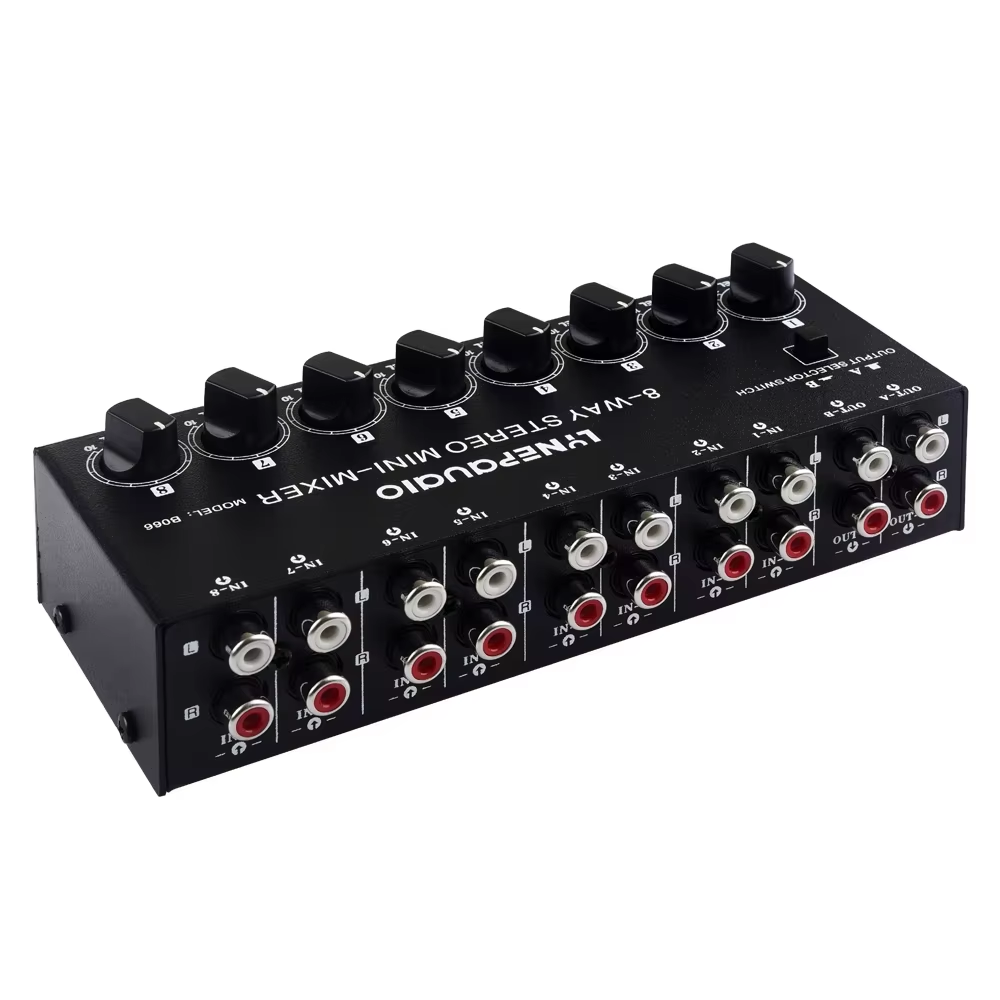 Audio Music Mixer - Mini mixer passivo stereo a 8
