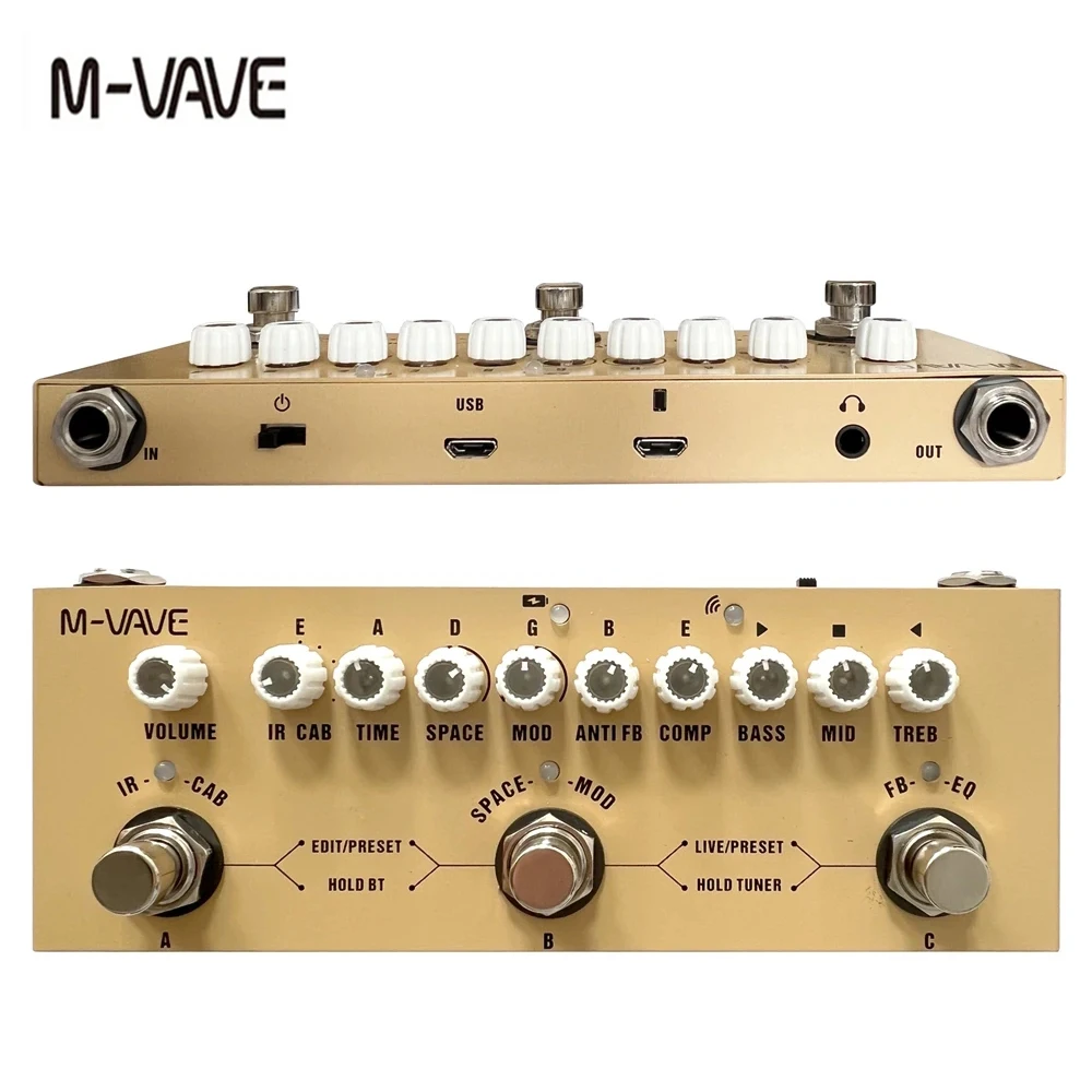 Audio Music Interface - M-vave Cube BABY Pedale multieffetto ricaricabile