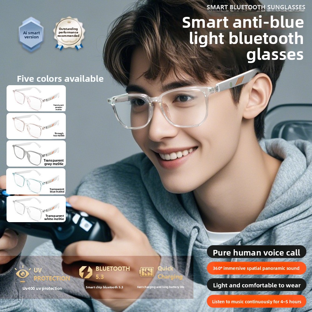 Music Song Audio - Occhiali intelligenti Bluetooth AI da esterno