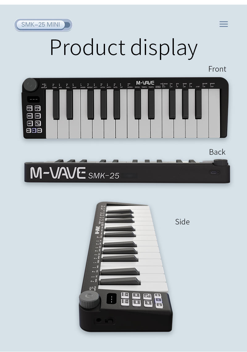 M-VAVE-Mini Teclado MIDI Ricar - Midi Controller Pad recensione e prezzo