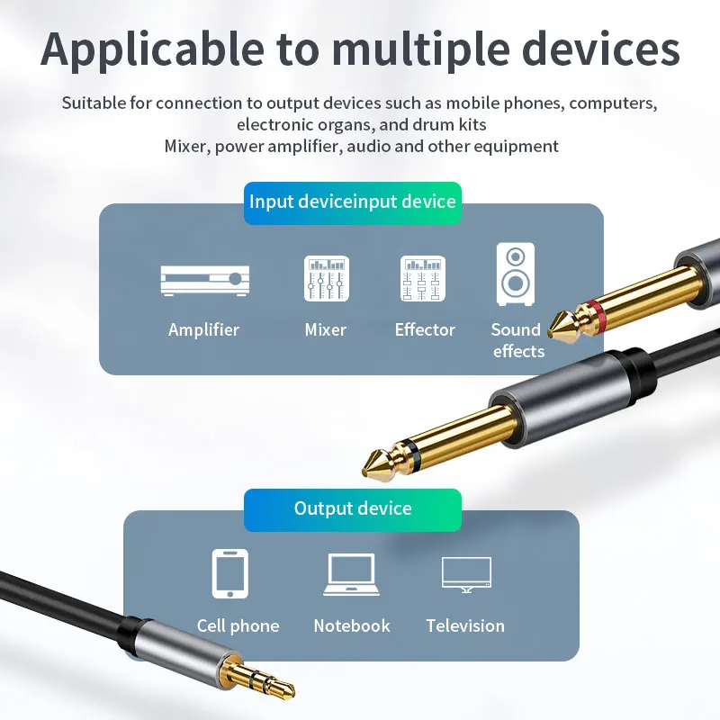 Cavo TRS da 3,5 mm a doppio 6, - Audio Music Mixer recensione e prezzo