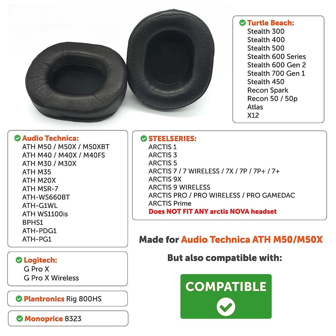 Cuscinetti di ricambio in pell - Audio Technica Headphone Ath-M50X recensione e prezzo