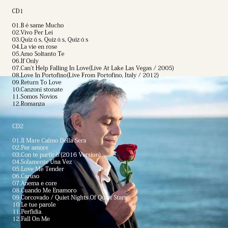 Andrea Bocelli My Love Songs C - Audio Music Only recensione e prezzo