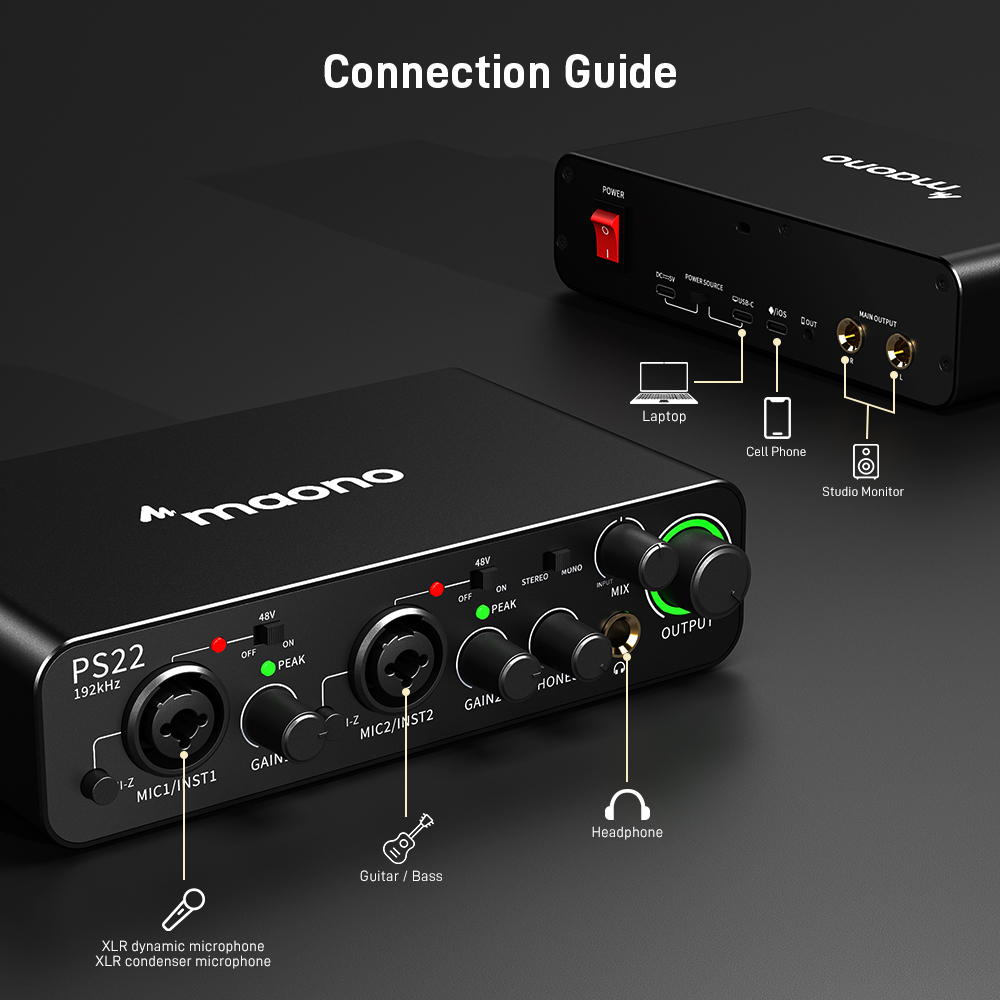 MAONO PS22 Interfaccia Audio P - Audio Music Mixer recensione e prezzo