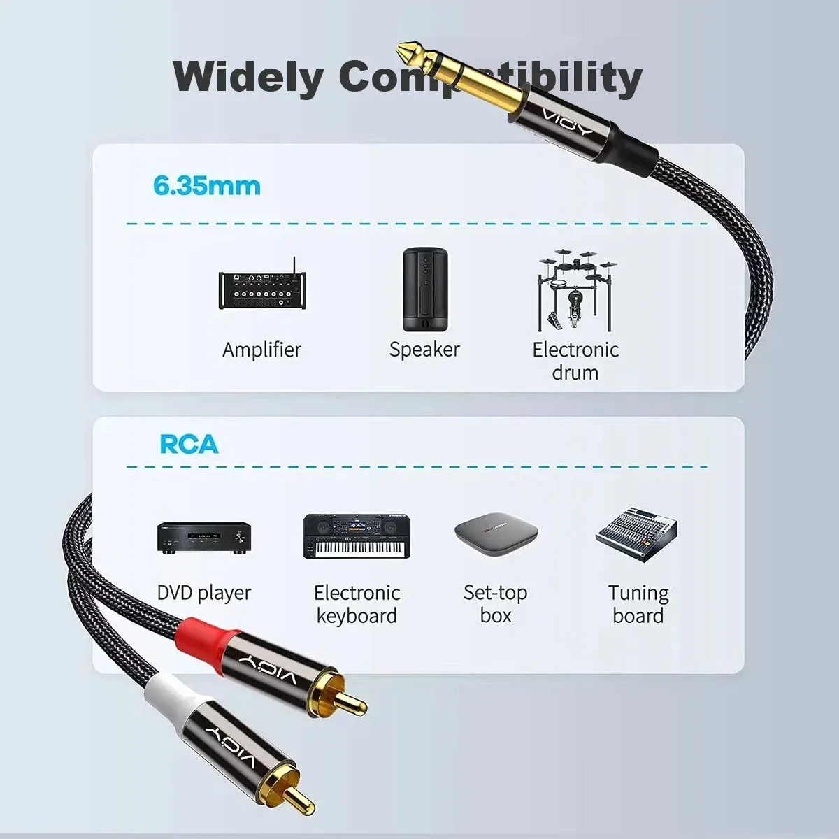 Cavo da 6,35 mm a 2RCA da 1/4  - Audio Music Splitter recensione e prezzo