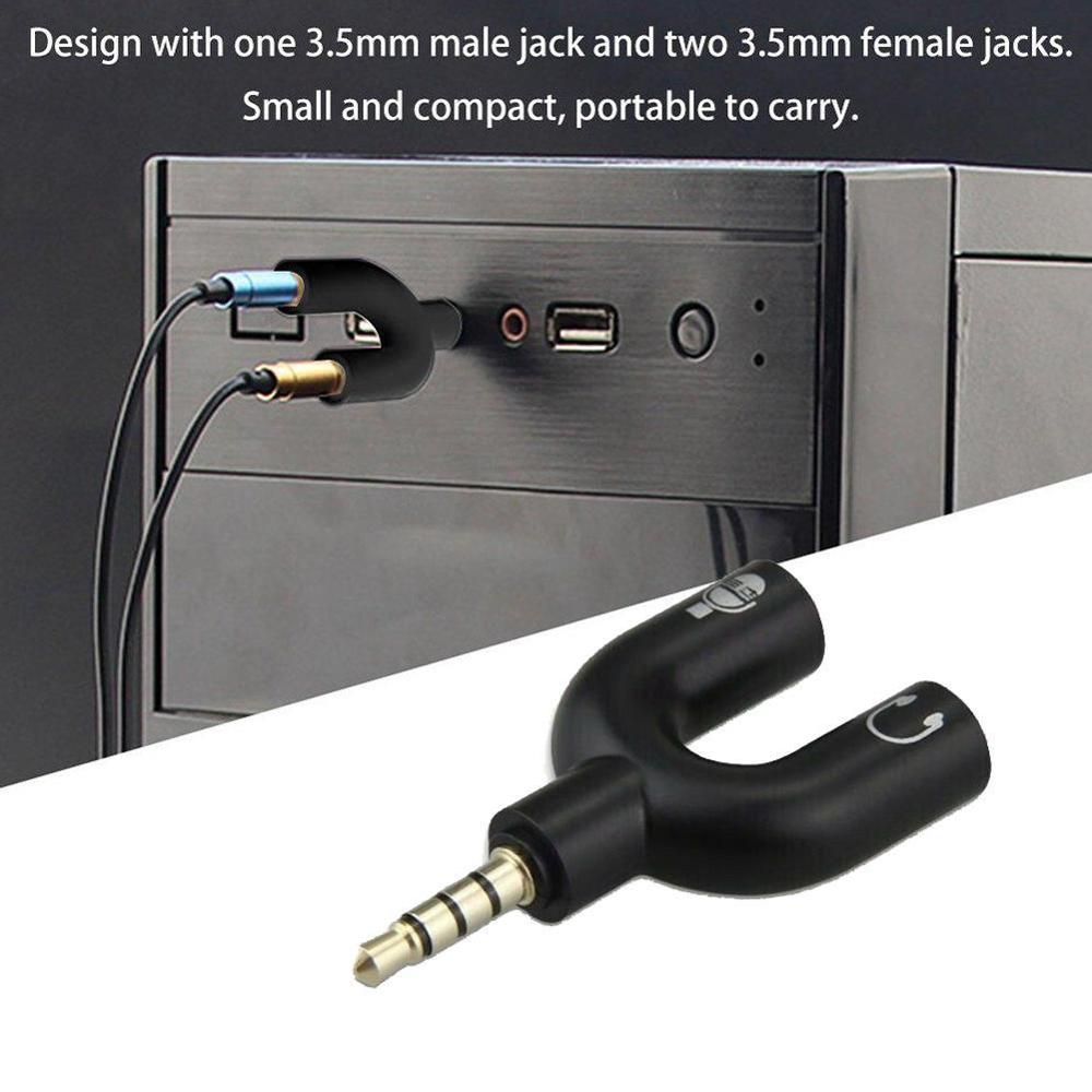 1PC Doppio 3.5MM Tipo U Adatta - Audio Music Splitter recensione e prezzo