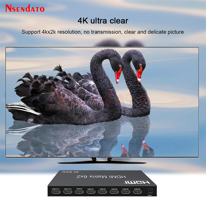 Switch Matrice HDMI 6x2 4K 60H - Audio Music Splitter recensione e prezzo